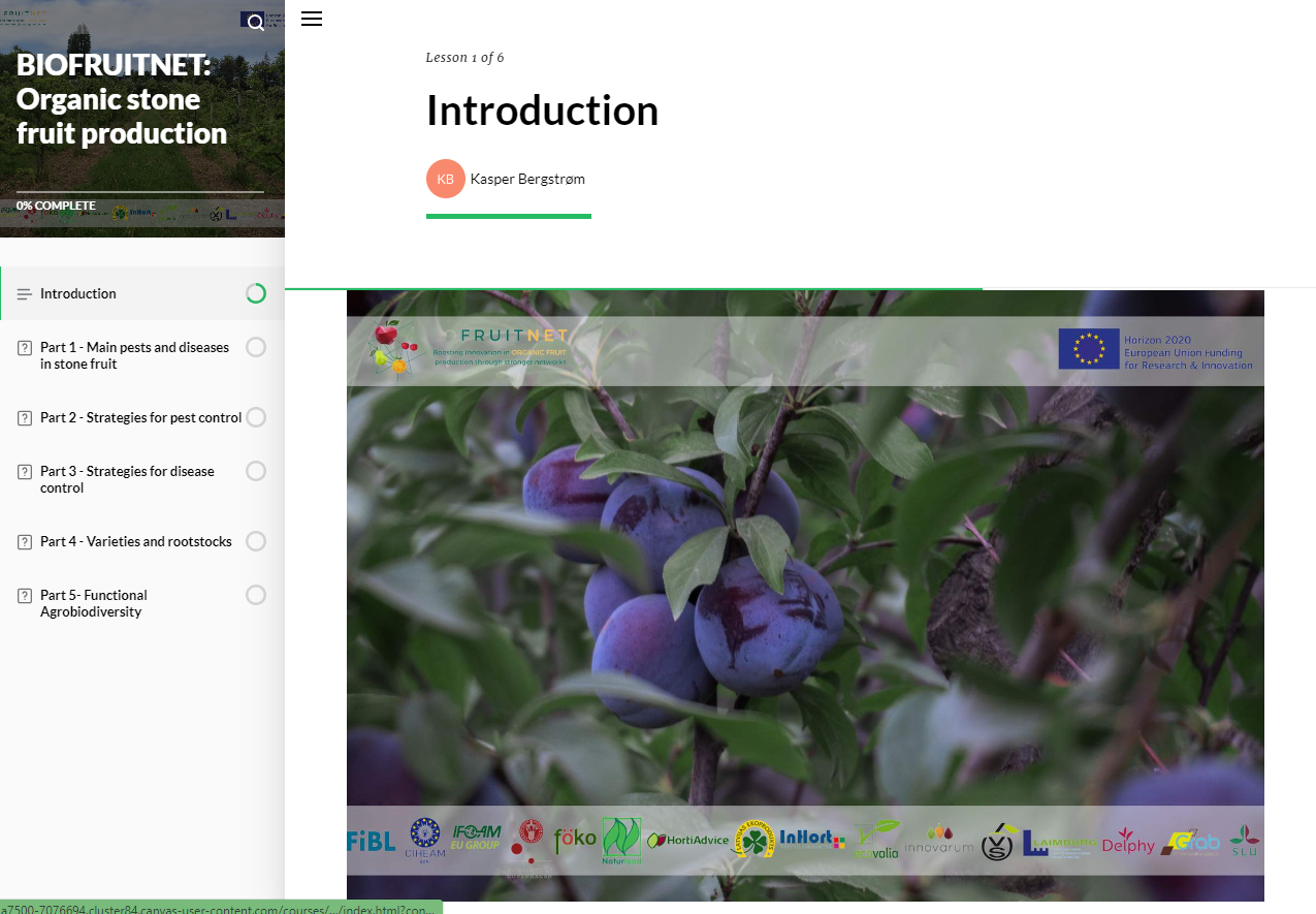 organic farming distance learning courses