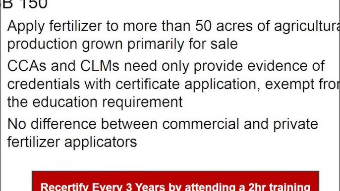 fertilizer applicator certification training